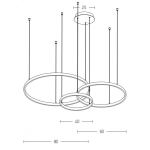 1956 PENDANT LIGHT 126W 3000K BRUSHED GOLD FOR INDOOR SPACES Zambelis Lights