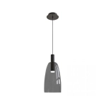 1965 PENDANT LIGHT GLASS 7W SMOKE GRAY Zambelis Lights