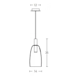 1966 PENDANT LIGHT 7W CLEAR GLASS Zambelis Lights