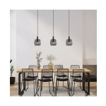 1967 PENDANT LIGHT GLASS 7W SMOKE GRAY Zambelis Lights