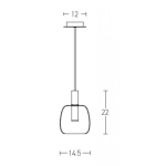 1968 PENDANT LIGHT 7W 3000K CLEAR GLASS Zambelis Lights