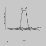 Lampa wisząca Halo MOD244PL-L50BSK Maytoni - zdjęcie dodatkowe 5
