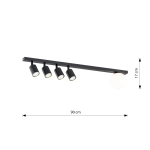 Lampa sufitowa BASTER 5 BLACK 1314/5 EMIBIG Lighting