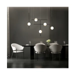 2001 PENDANT LIGHT 37W ALUMINIUM-METAL-ACRYLIC BLACK&GOLD Zambelis Lights