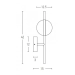 2003 LED SCONCE 8W ALUMINIUM - METAL- ACRYLIC, BLACK & GOLD Zambelis Lights