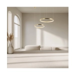 2006 PENDANT LIGHT 34W 3000K ALUMINIUM-ACRYLIC BRUSHED GOLD MATT FOR INDOOR SPACES Zambelis Lights