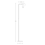 20109 FLOOR LAMP 5W 3000K ALUMINIUM & METAL SANDY BLACK PORTABLE FLOOR LIGHTS FOR INDOOR SPACES Zambelis Lights