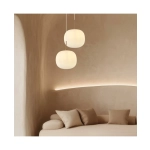 20124 GLASS PENDANT LAMP 40W 1X E27 OPAL GLASS & ANCIENT BRASS Zambelis Lights