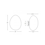 20136 LED WALL LAMP 5W 3000K METAL - OPAL GLASS Zambelis Lights