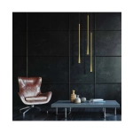 20143 LED PENDANT LIGHT 6W 3000K ALUMINIUM BLACK CANOPY - BRASS LAMP Zambelis Lights