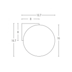 20149 LED WALL LAMP 1XG9 7W BRUSHED BRASS FINISH IP44 Zambelis Lights