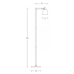 20216 FLOOR LAMP E27 MAX 25W ALUMINUM BLACK -GOLD ON/OFF SWITCH FOR INDOOR SPACES Zambelis Lights