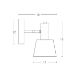 20219 WALL LAMP E14 MAX 5W IRON GREY- GREEN - GOLD Zambelis Lights