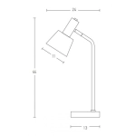 20221 TABLE LAMP E14 MAX 25W IRON WHITE -GOLD ON/OFF SWITCH FOR INTERIOR SPACES Zambelis Lights
