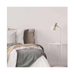 20221 TABLE LAMP E14 MAX 25W IRON WHITE -GOLD ON/OFF SWITCH FOR INTERIOR SPACES Zambelis Lights