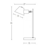 20222 TABLE LAMP E27 MAX 25W METAL - ALUMINUM WHITE - GOLD SHADES ON/OFF SWITCH Zambelis Lights