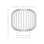 20250 TABLE LAMP E27 MAX 25W TRANSPARENT GLASS BRASS ON/OFF SWITCH Zambelis Lights