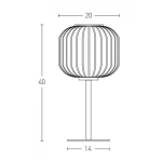 20252 TABLE LAMP E27 MAX 25W GOLD MATT METAL - OPAL GLASS ON/OFF SWITCH Zambelis Lights