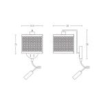 20355 WALL LIGHT 1XE27 MAX 40W WITH STICK 3W 3000K BLACK MATT METAL - NATURAL BUSH Zambelis Lights