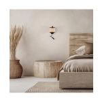 20355 WALL LIGHT 1XE27 MAX 40W WITH STICK 3W 3000K BLACK MATT METAL - NATURAL BUSH Zambelis Lights