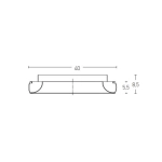 2040 CEILING LIGHT 32W 3000K ALUMINIUM & ACRYLIC SANDY BLACK Zambelis Lights