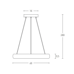 2046 PENDANT LIGHT 32W 3000K, ALUMINUM & ACRYLIC BRASH ANTIQUE GOLD FOR INDOOR USE Zambelis Lights