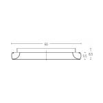 2048 CEILING LIGHT 43W 3000K ALUMINUM & ACRYLIC SANDY BLACK Zambelis Lights