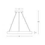 2052 PENDANT LIGHT 50W 3000K ALUMINUM & ACRYLIC MATT BLACK FOR INDOOR SPACES Zambelis Lights
