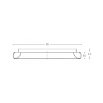 2058 CEILING LIGHT 55W 3000K ALUMINIUM & ACRYLIC BRUSHED GOLD MATT Zambelis Lights
