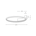 2075 CEILING LIGHT 31W 3000K ALUMINUM &SILICON SANDY WHITE Zambelis Lights