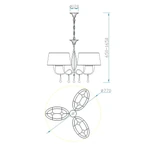 Lampa wisząca Mantra Paola Gold 3540MA - zdjęcie dodatkowe 5