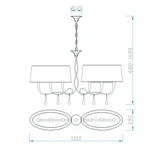 Lampa wisząca Mantra Paola Gold 3541MA - zdjęcie dodatkowe 4