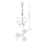 Lampa wisząca Mantra Paola Gold 3542MA - zdjęcie dodatkowe 1
