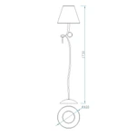 Lampa podłogowa Mantra Paola Gold 3543MA - zdjęcie dodatkowe 1