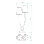 Lampa biurkowa Mantra Paola Gold 3546MA - zdjęcie dodatkowe 1
