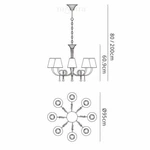 Lampa wisząca Mantra Paola Gold 6205MA - zdjęcie dodatkowe 2
