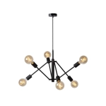 kinkiecik.pl Lampa wisząca LESTER 6xE27 Black 21424/06/30 Lucide