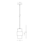 22001 PENDANT LIGHT E27 MAX 40W GOLD MATT CHROME CLASS Zambelis Lights