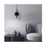 22002 PENDANT LIGHT E27 MAX 40W BLACK MATT CHROME CLASS Zambelis Lights