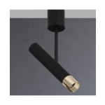 22028 CEILING LED LIGHT 4W 3000K BLACK - GOLD METAL - ALUMINIUM MOVABLE SPOTS Zambelis Lights