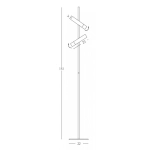 22032 FLOOR LED LAMP 7W 3000K SANDY BLACK - GOLD METAL - ALUMINIUM Zambelis Lights