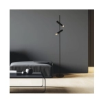 22032 FLOOR LED LAMP 7W 3000K SANDY BLACK - GOLD METAL - ALUMINIUM Zambelis Lights