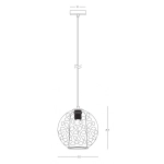 22034 PENDANT E27 MAX 40W GLASS BLUE Zambelis Lights