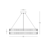 22040 PENDANT LED LIGHT 68W 3000K STAINLESS STEEL-GLASS GOLD MATT Zambelis Lights