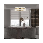 22040 PENDANT LED LIGHT 68W 3000K STAINLESS STEEL-GLASS GOLD MATT Zambelis Lights