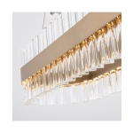 22041 PENDANT LED LIGHT 68W 3000K STAINLESS STEEL-GLASS GOLD MATT Zambelis Lights
