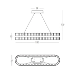 22041 PENDANT LED LIGHT 68W 3000K STAINLESS STEEL-GLASS GOLD MATT Zambelis Lights