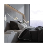 22043 LED WALL LIGHT 7W 3000K ALUMINUM WHITE MATT - GOLD Zambelis Lights