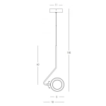 22044 PENDANT LED LIGHT 7W 3000K ALUMINUM WHITE MATT Zambelis Lights
