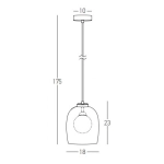 22051 PENDANT LIGHT G9 SMOKE-OPAL GLASS Zambelis Lights